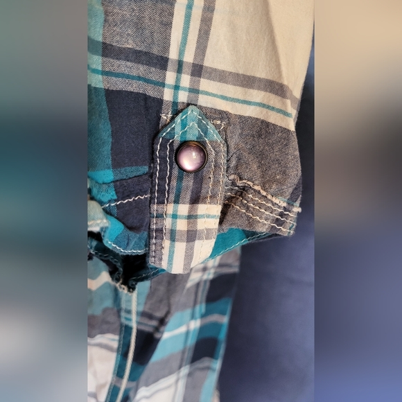 Urban pipeline western short sleeve pearl snap button shirt - Picture 5 of 6